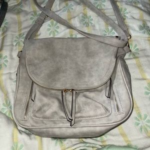 Light gray crossbody purse